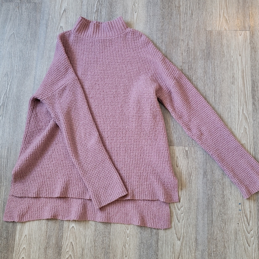 SO pink chunky knit sweater